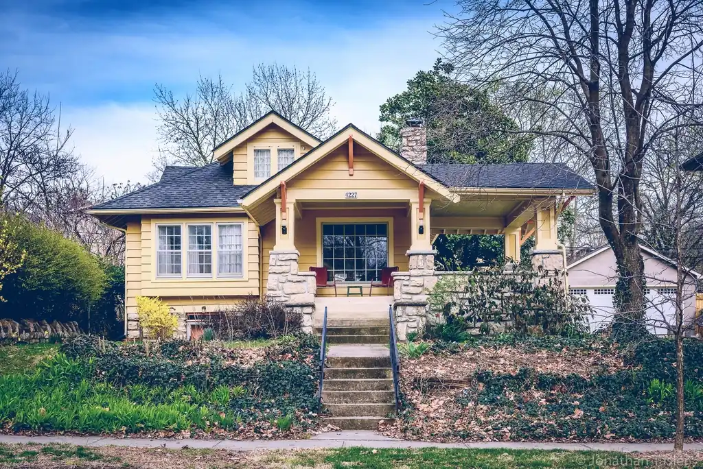 A house with a front porch