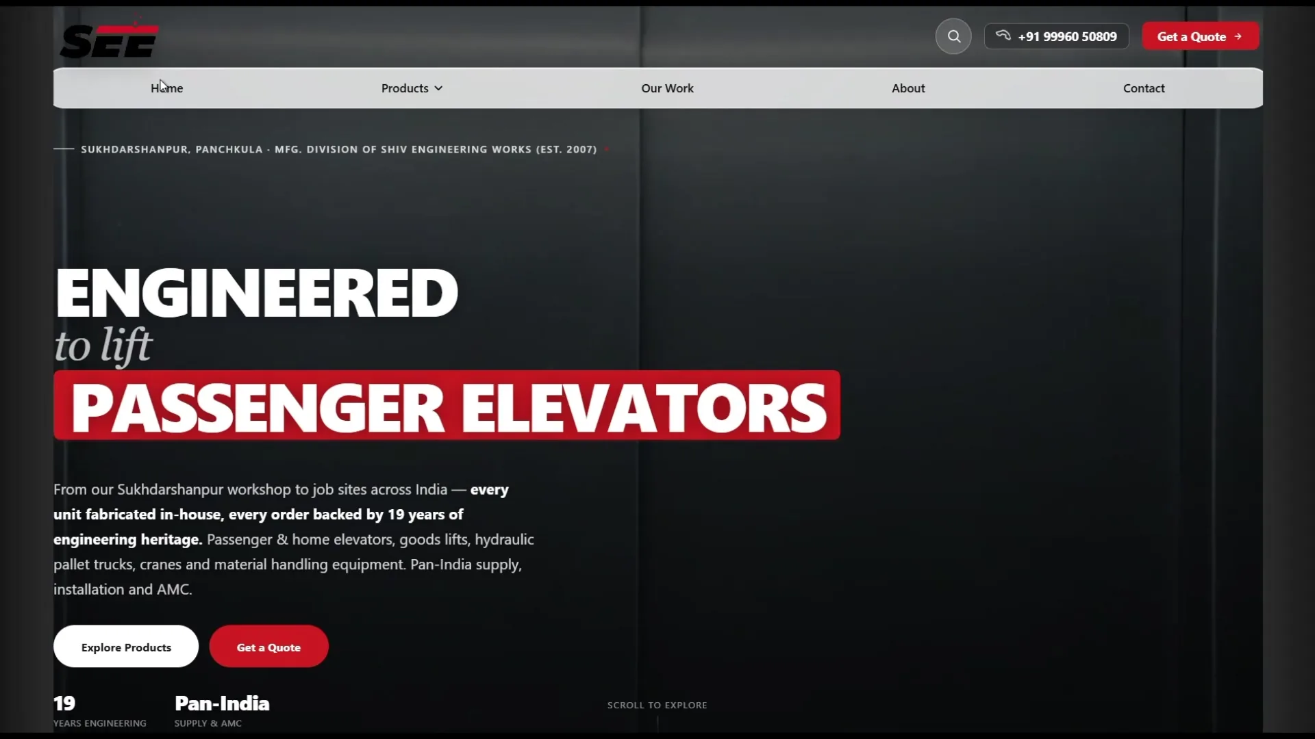 The SEE website, designed and built by DevShutter
